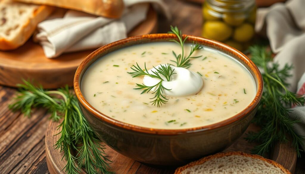 Czech Soup Sour Cream and Dill Recipe