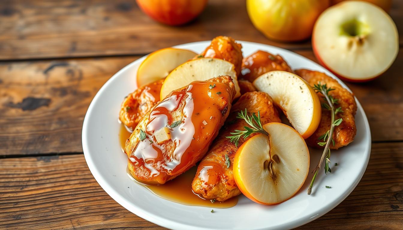apple and honey-glazed chicken tenders recipe