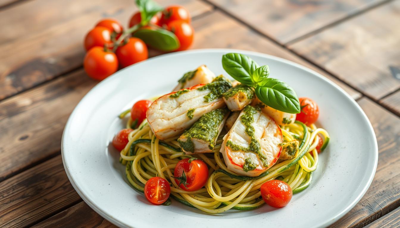 pesto langostino zucchini and pasta recipes