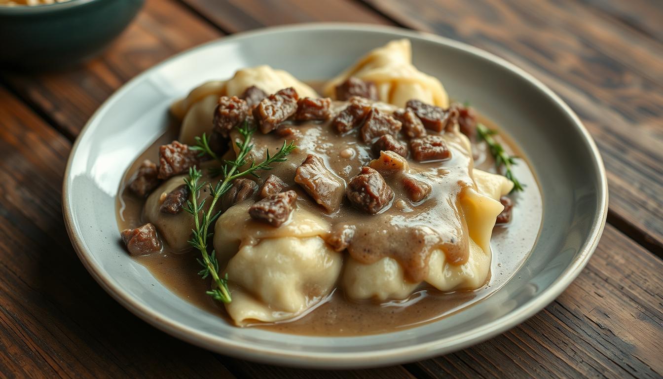 chipped beef flour dumplings potatoes recipe