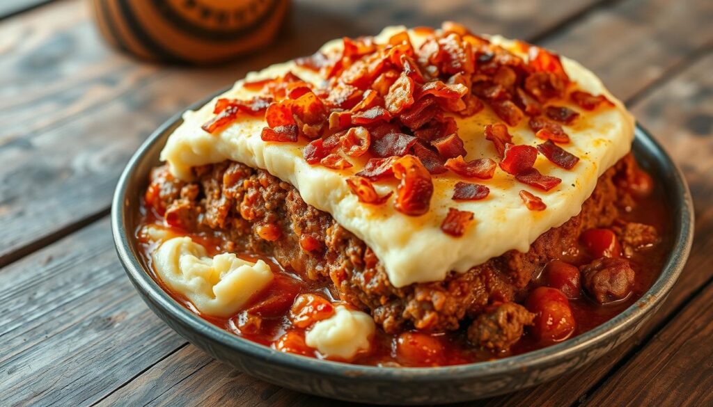 cowboy meatloaf and potato casserole