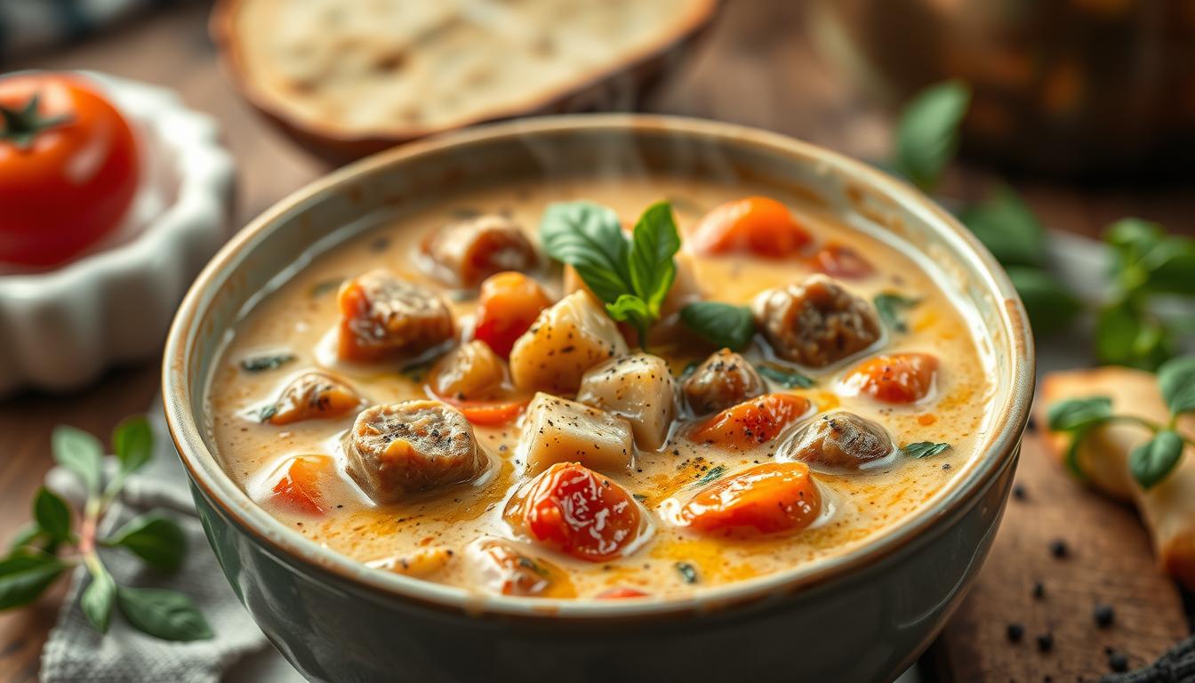 creamy parmesan italian sausage soup