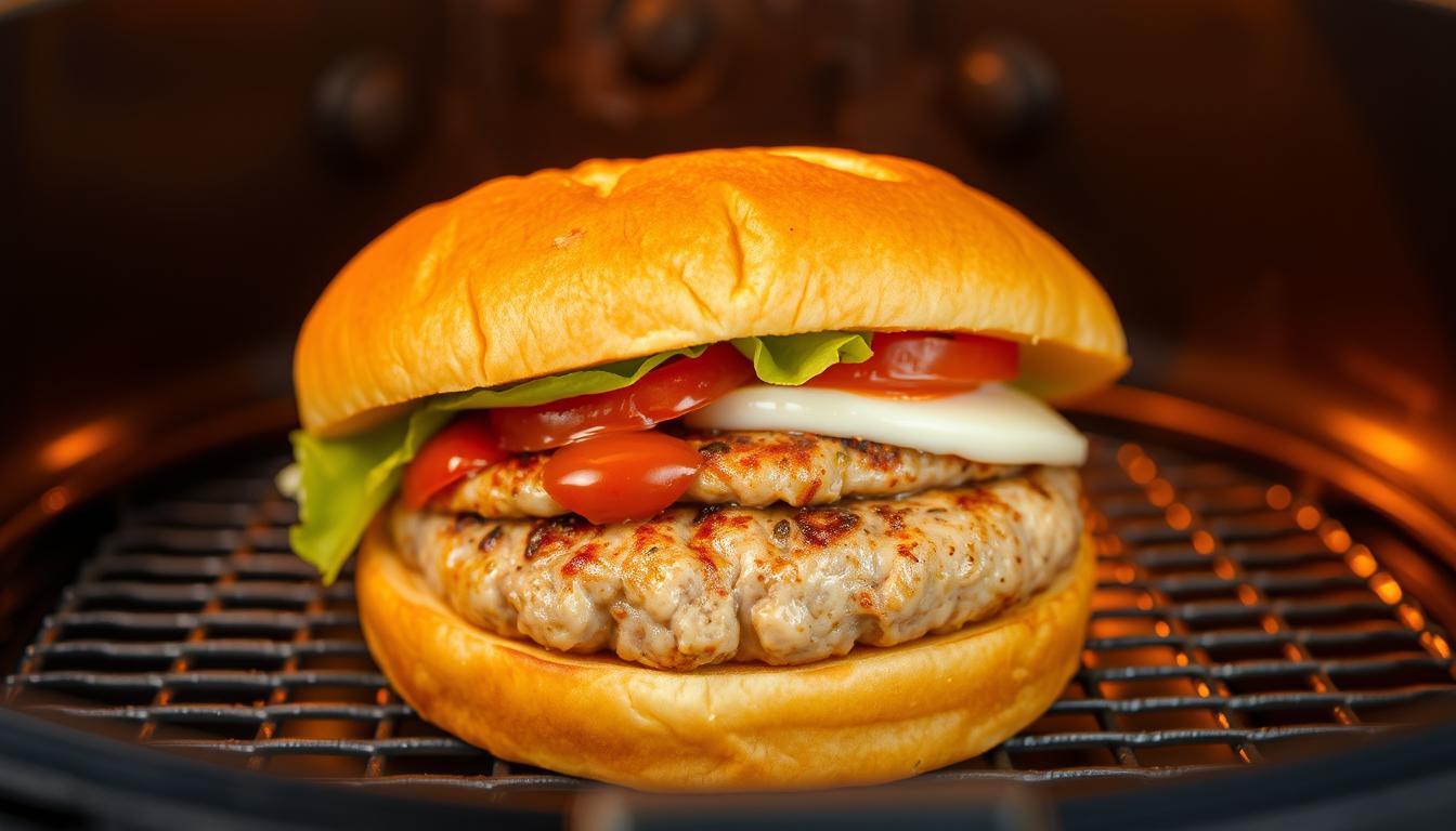 frozen turkey burger air fryer