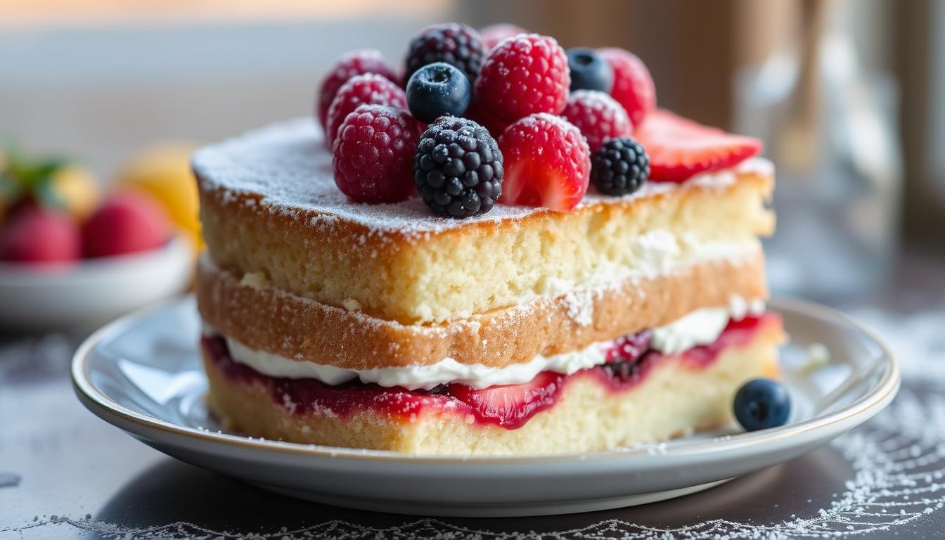 lemon berry mascarpone cake