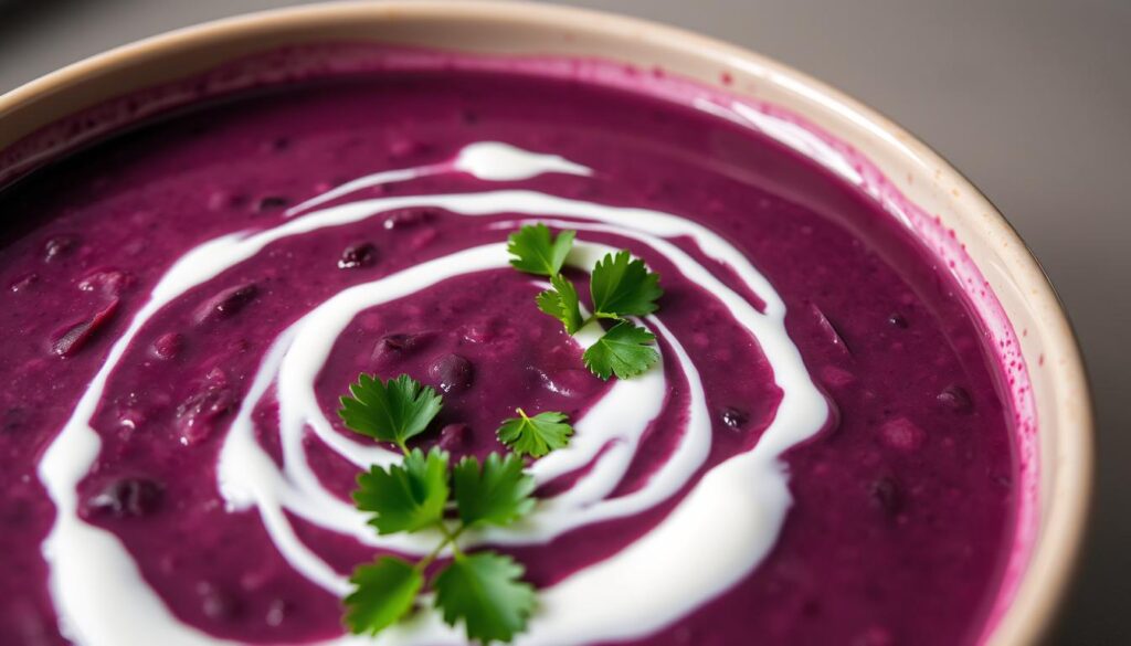 purple black bean soup recipe