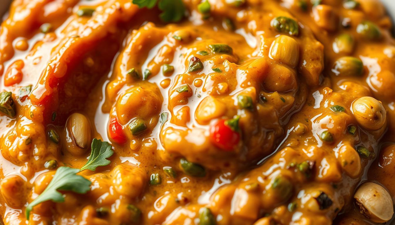 red pepper sauce arugula pistachio pesto recipe