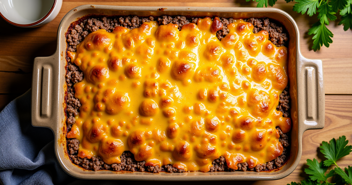 ground beef and hash brown casserole