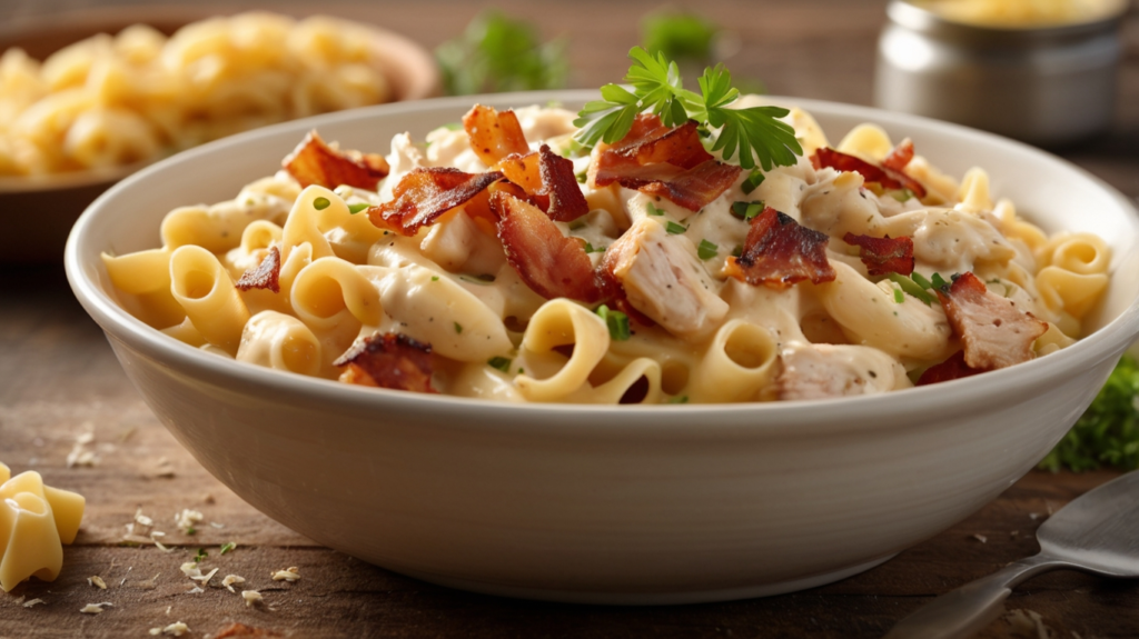 Creamy Chicken Bacon Ranch Pasta