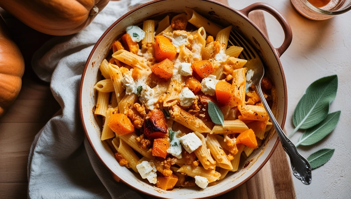 Baked Feta and Butternut Squash Pasta