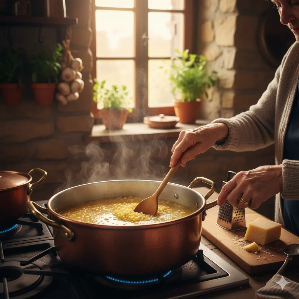 Italian pastina soup