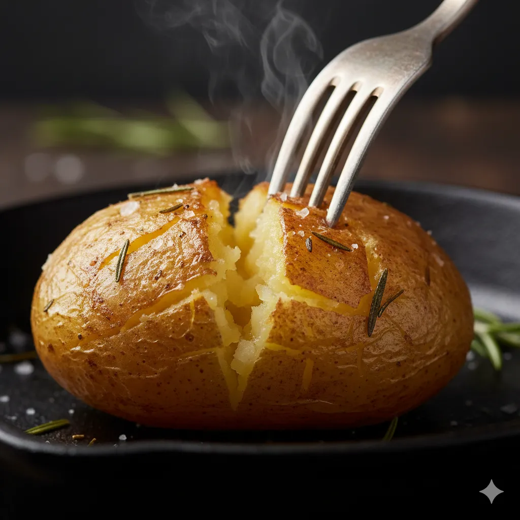 browned oven roasted potato