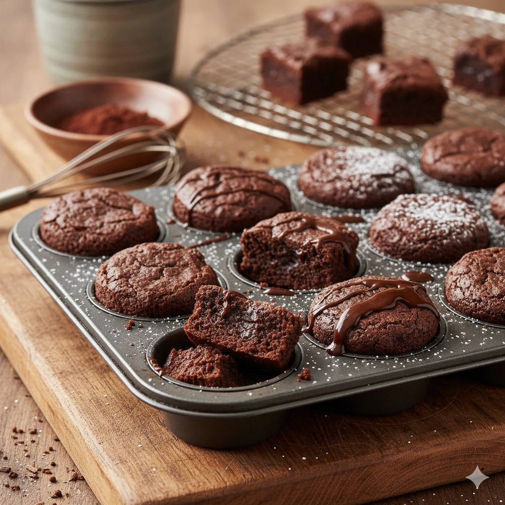 brownie bites with chocolate