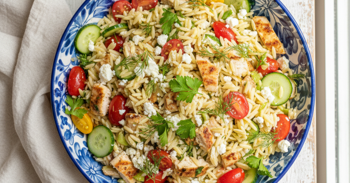 chicken orzo salad