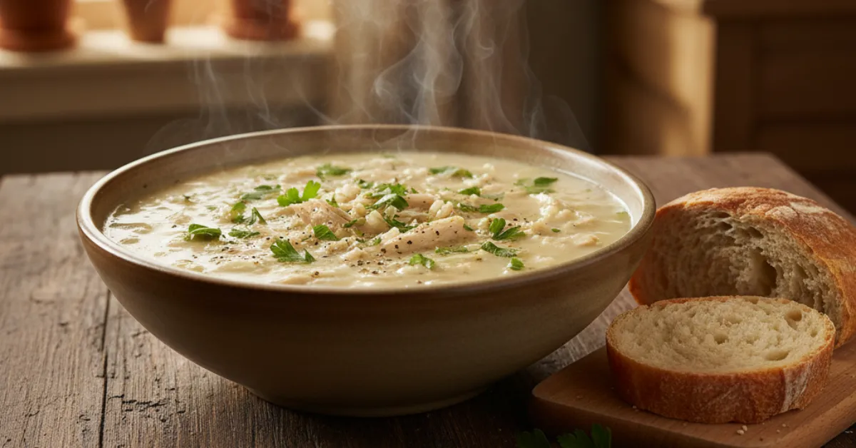 creamy chicken and rice soup