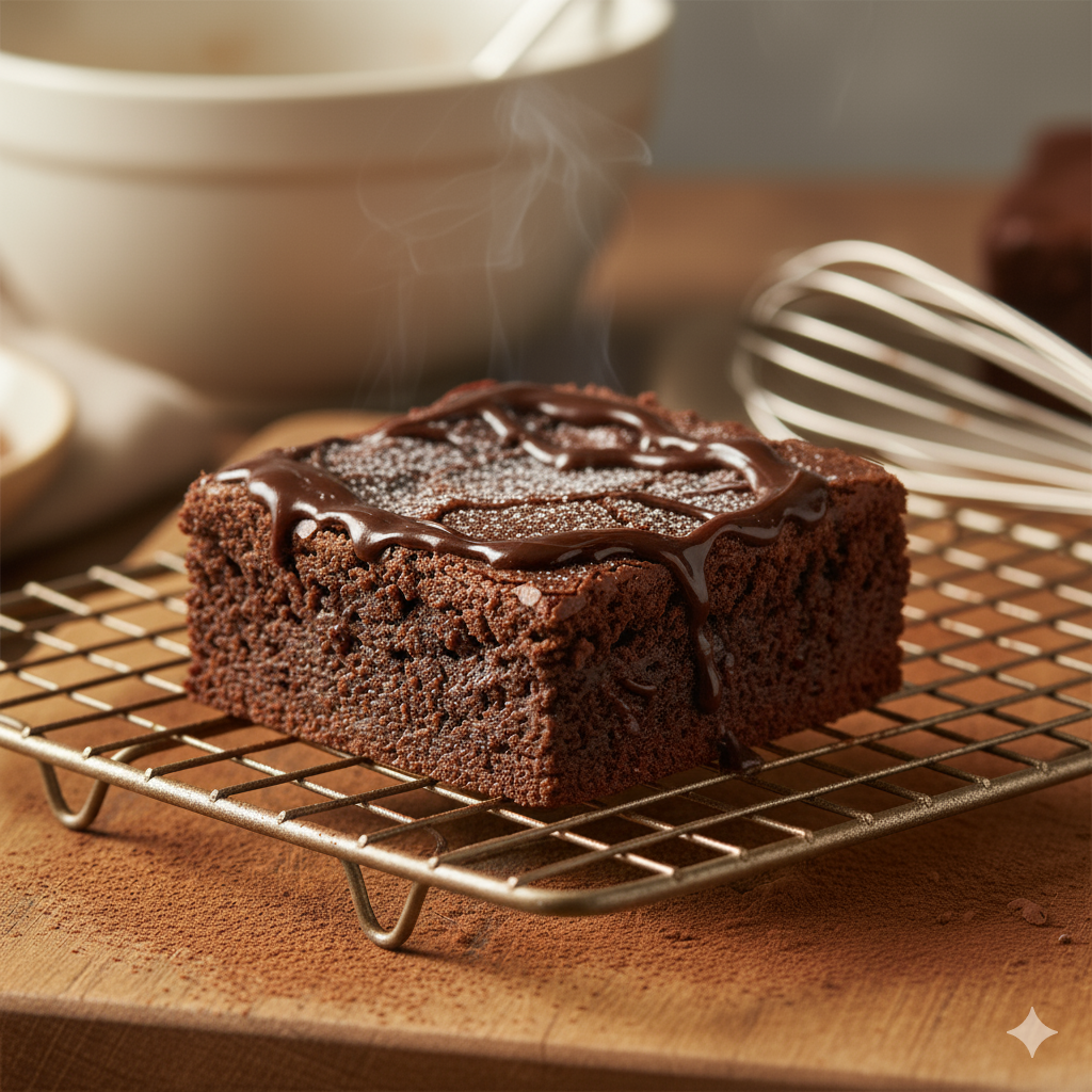 homemade brownies with chocolate dip