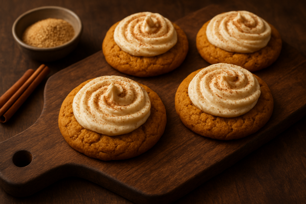 how to make Soft Pumpkin Cookies with Cinnamon Frosting