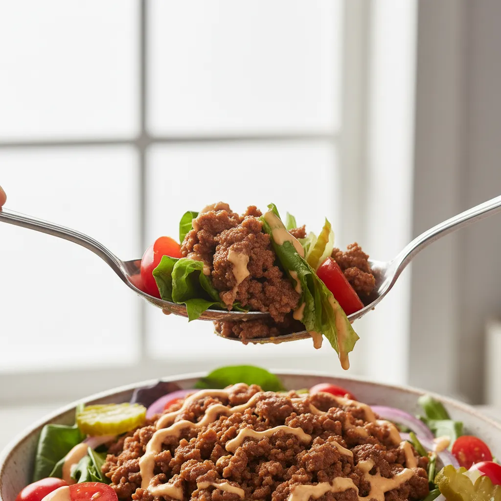 loaded burger bowl special sauce