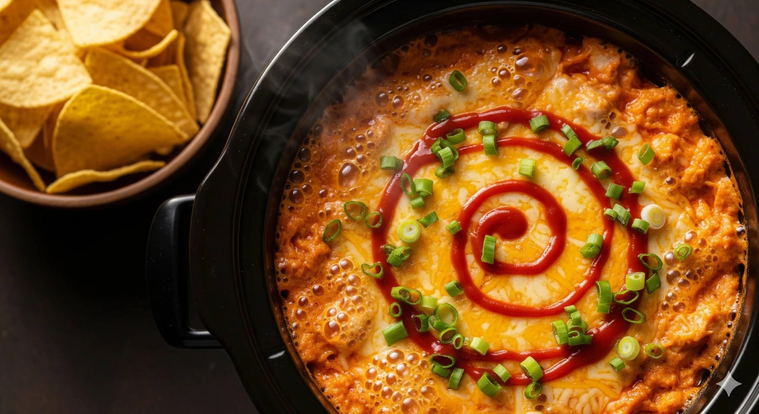 slow cooker buffalo chicken dip plate 2