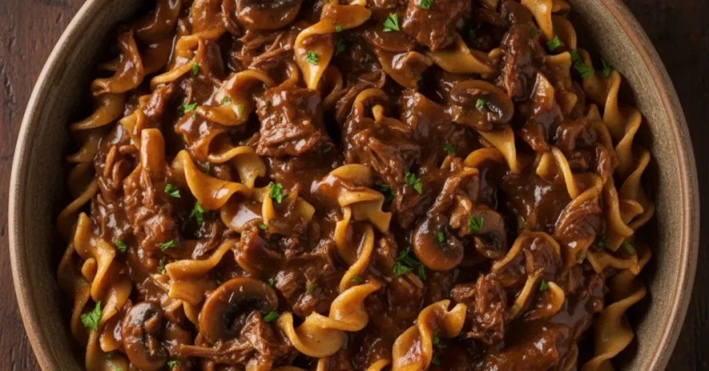 beef and noodles crockpot