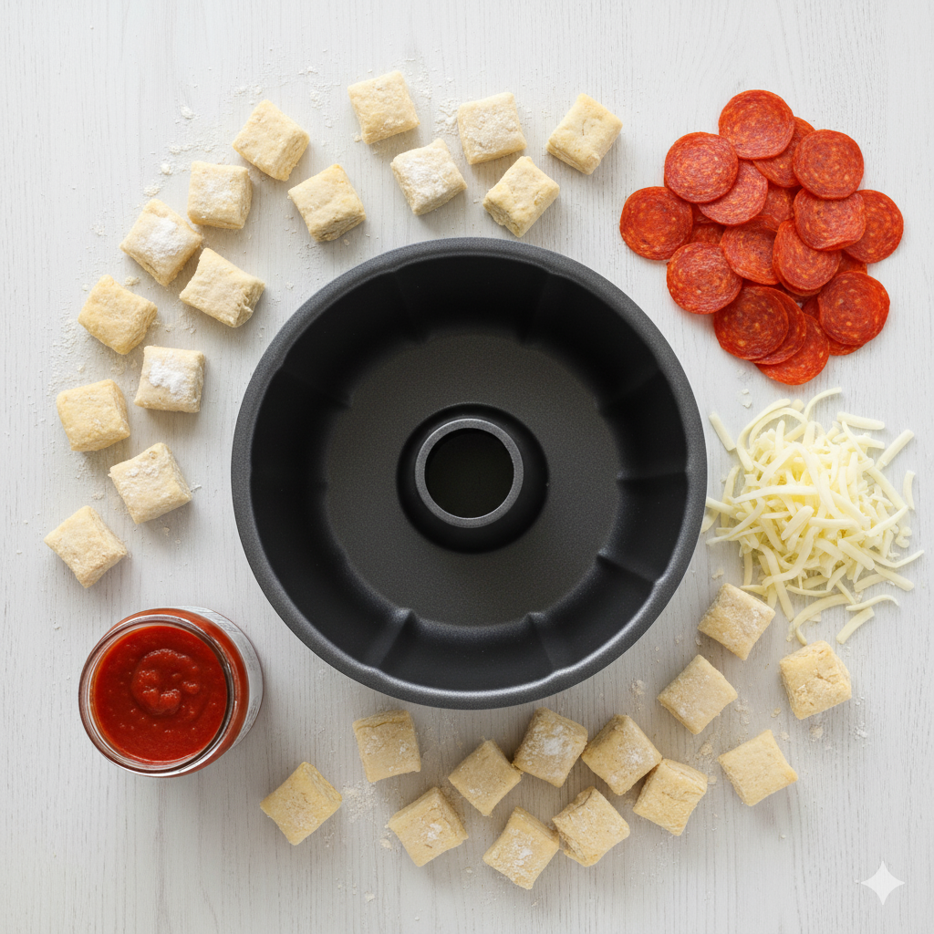 ingredients for pizza monkey bread