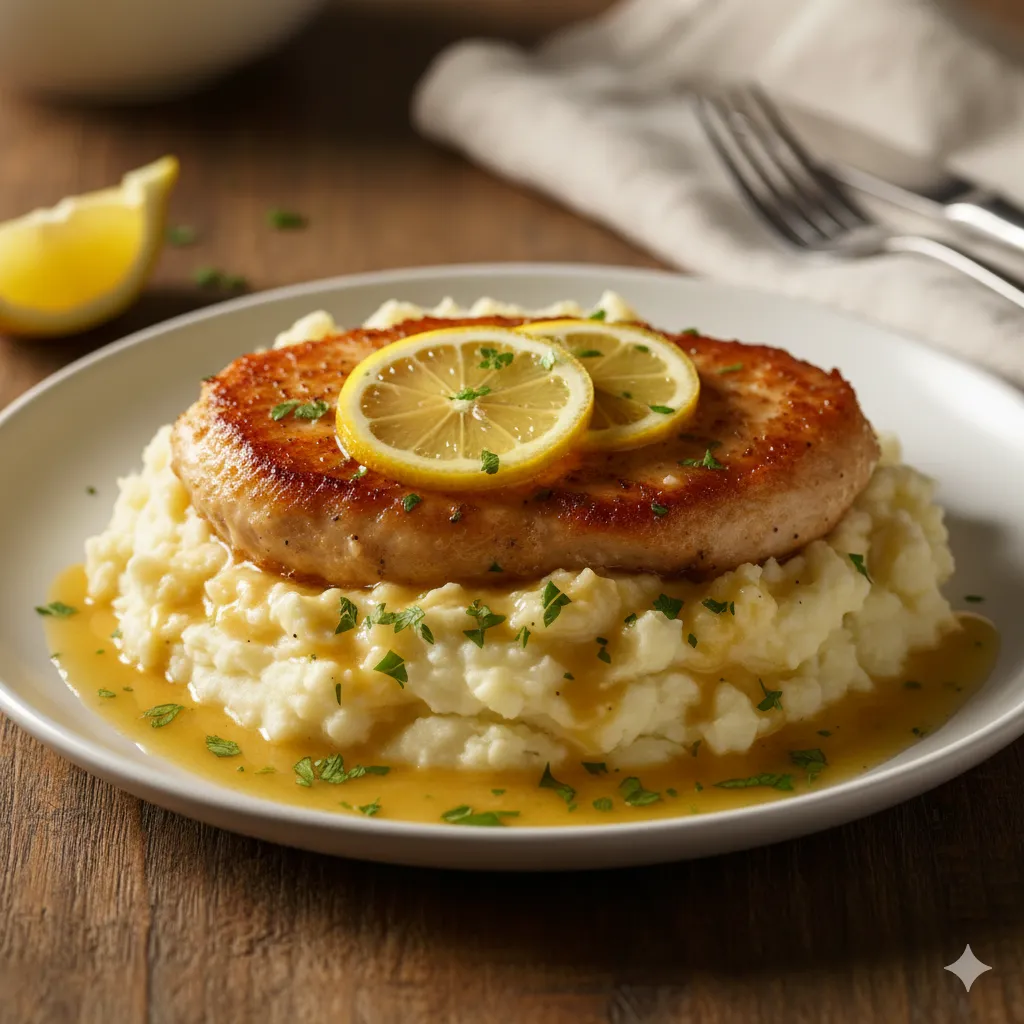 lemon chicken butter recipe plated
