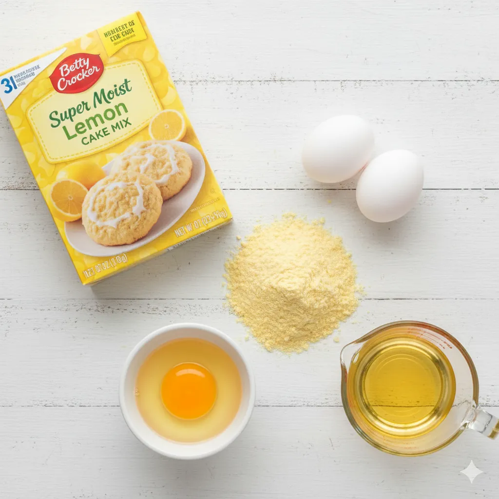 lemon cookies from cake mix ingredients