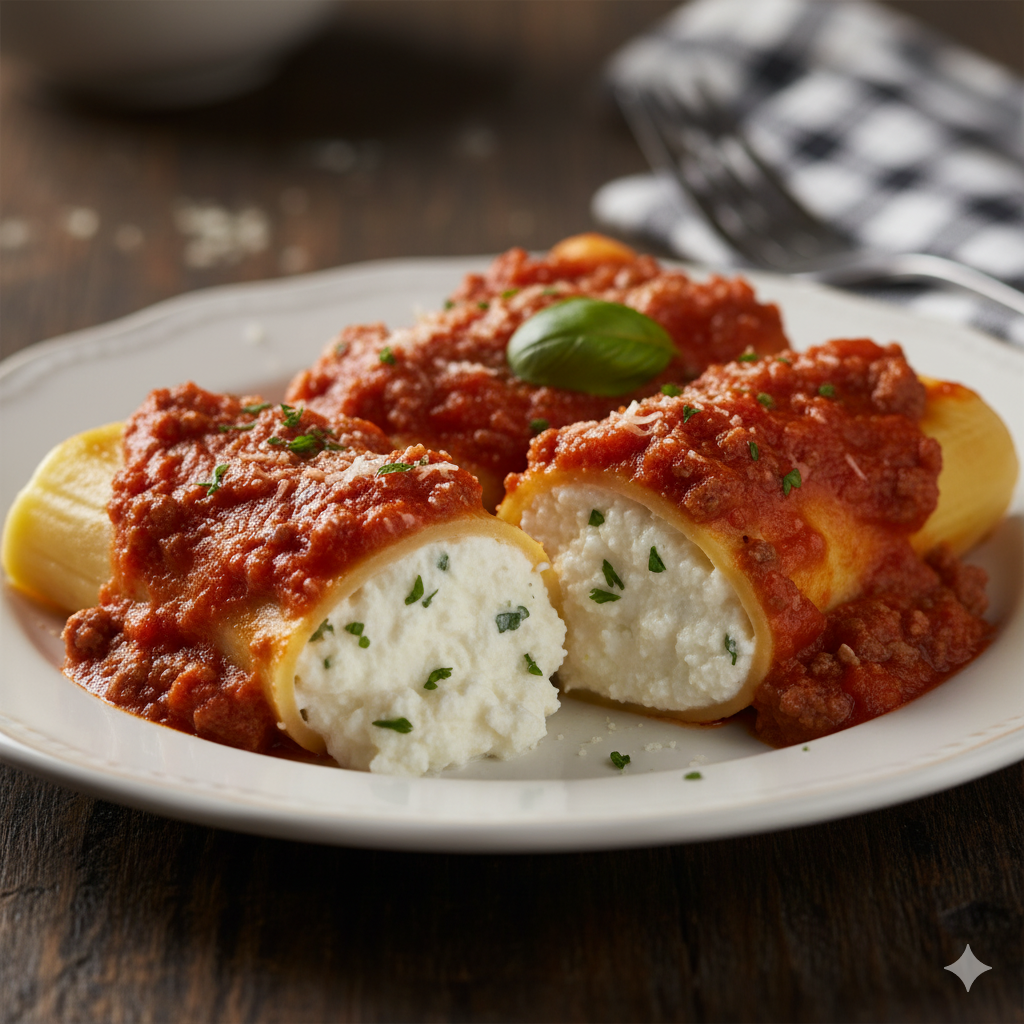 manicotti recipe with meat