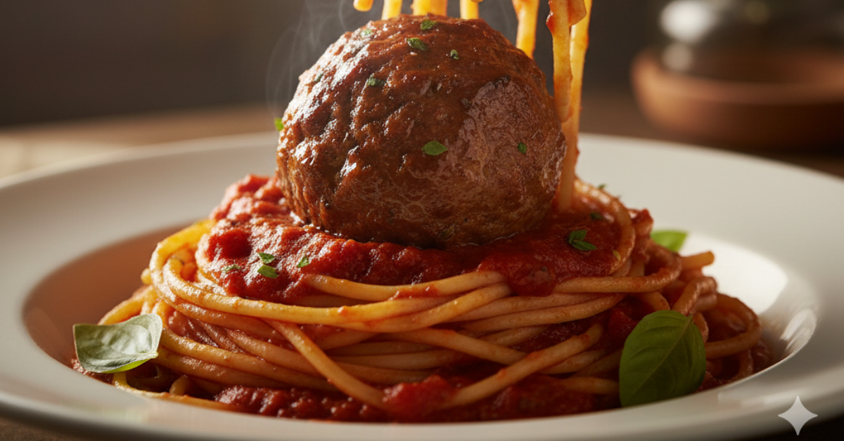 spaghetti and meatballs