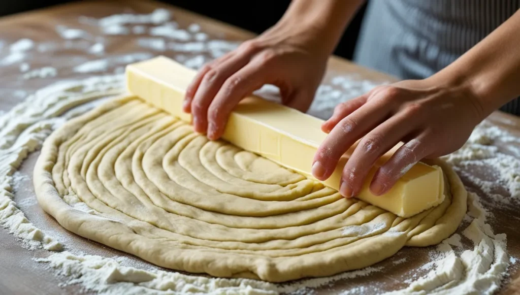 gluten free croissant dough lamination