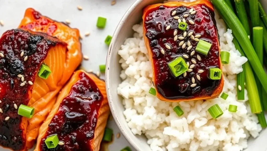 ultimate miso salmon recipe glaze flatlay