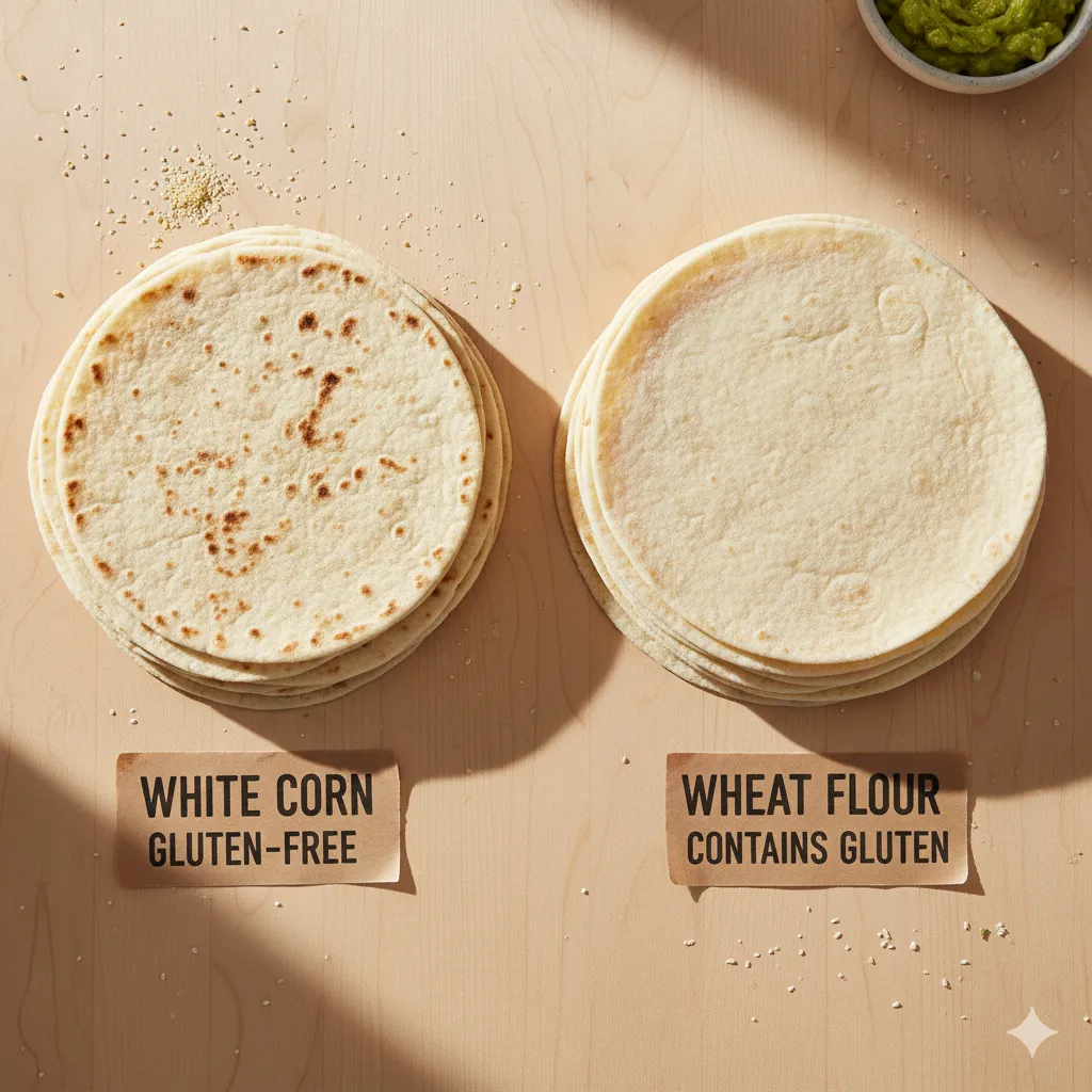 white corn tortillas vs flour tortillas