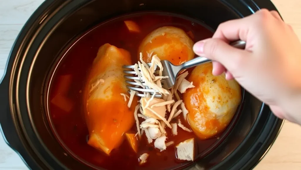 how to cook chicken to shred slow cooker method