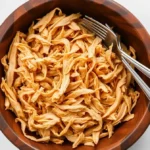 shredded chicken recipes wooden bowl texture
