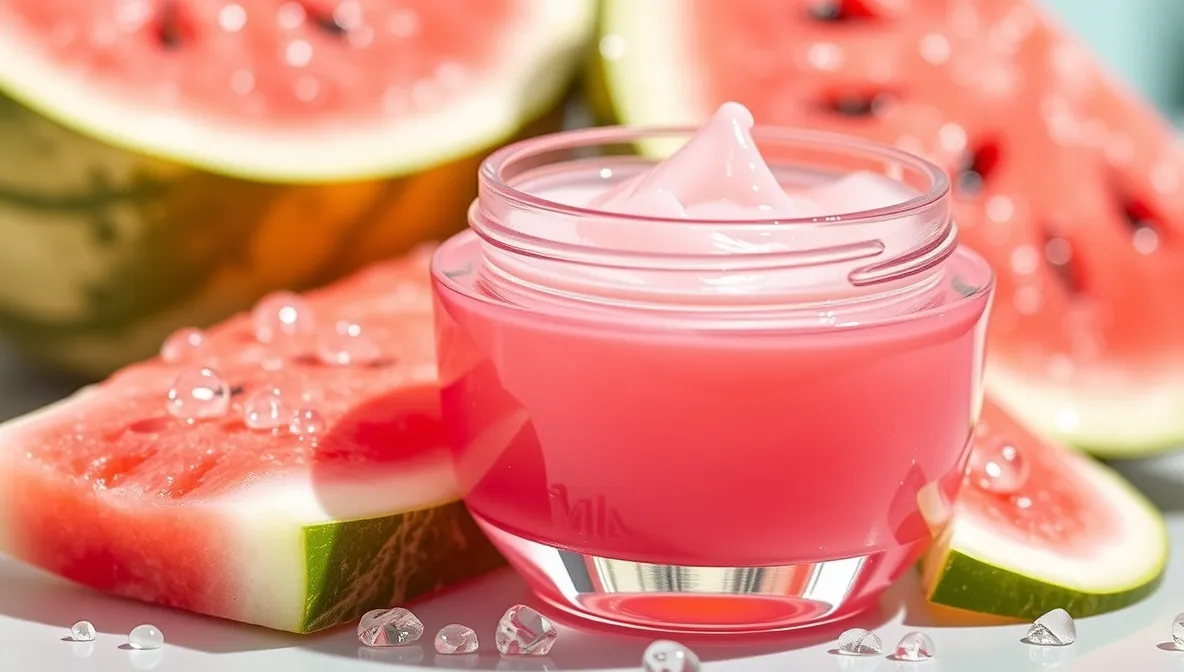 aesthetic glow recipe watermelon moisturizer jar
