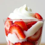 creamy fresas con crema recipe glass cup