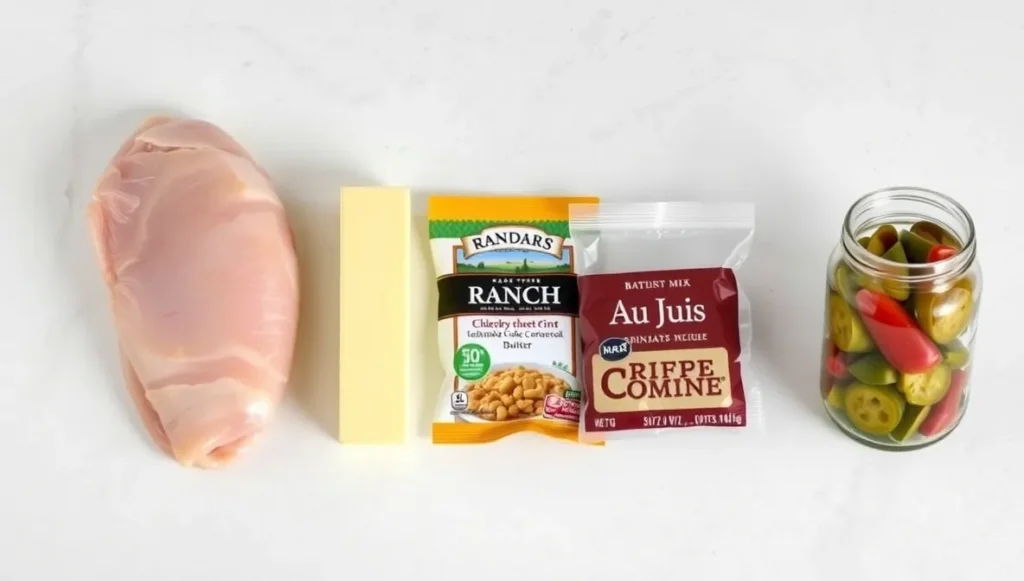 essential ingredients for mississippi chicken recipe
