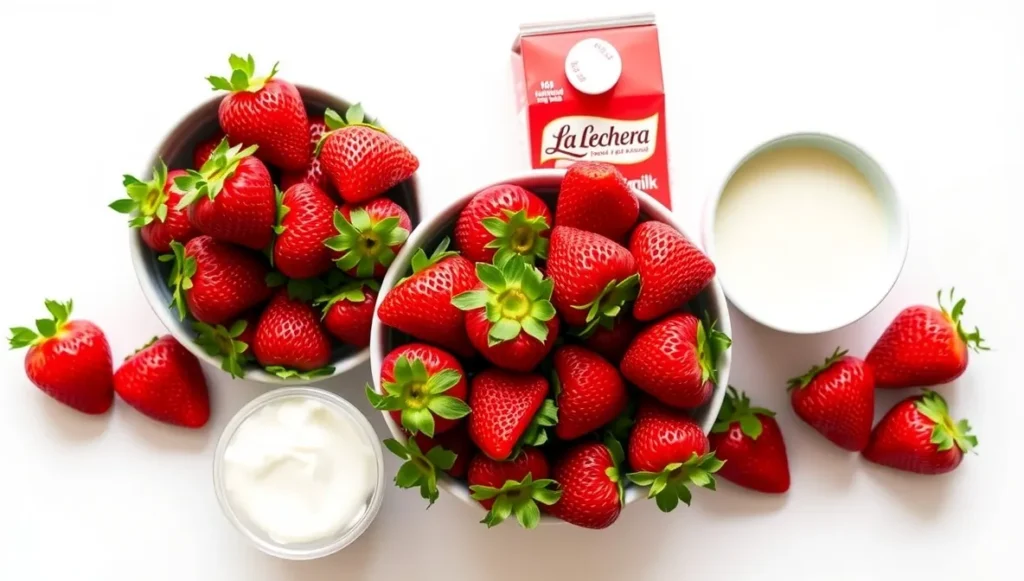 fresas con crema recipe lechera ingredients