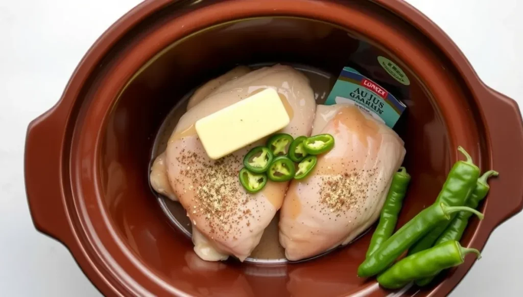 mississippi chicken recipe crock pot ingredients