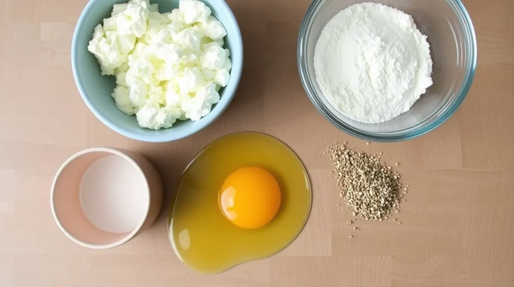 ingredients for cottage cheese bagels