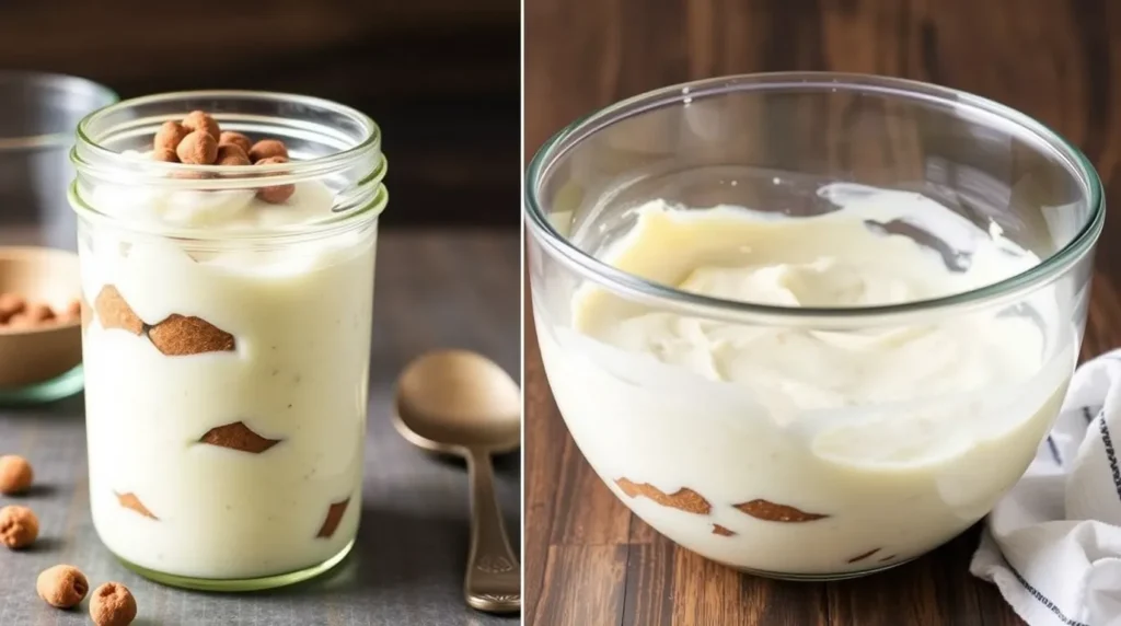 magnolia banana pudding in mason jars