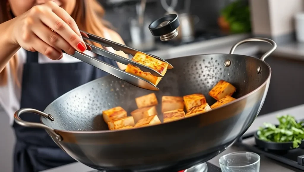 sizzling japanese tauhu recipe on cast iron